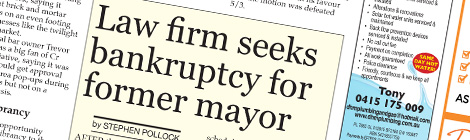 Law firm seeks bankruptcy for former&nbsp;mayor