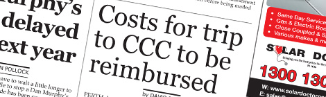 Costs for trip to CCC to be&nbsp;reimbursed
