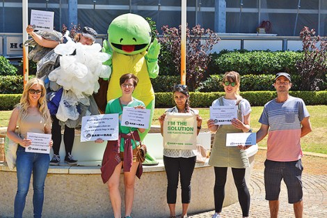 •Anti plastic bag campaigners were told they weren’t allowed to drop off a petition of 5,111 signatures at environment minister Albert Jacob’s office.