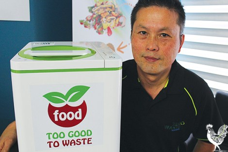 • Bryton Toh sells these waste dehydrators from a shop in Ascot. By reducing food waste to a fraction of its original size, they limit the amount of waste being sent to landfill.