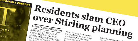 Residents slam CEO over Stirling&nbsp;planning