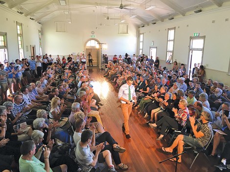 • About 270 people turned up to see John Carey launch his campaign for the state seat of Perth.
