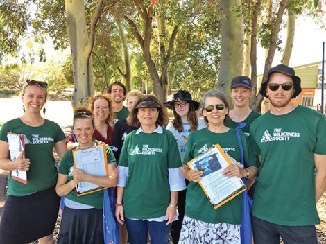 • Wilderness Society anti-fracking doorknockers. Photo supplied