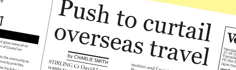 Push to curtail overseas&nbsp;travel