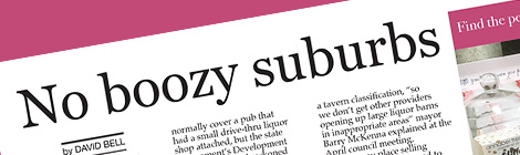 No boozy suburbs