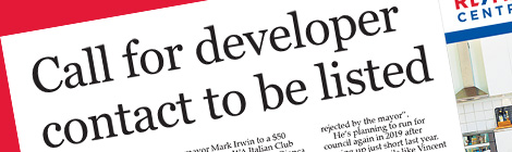 Call for developer contact to be&nbsp;listed