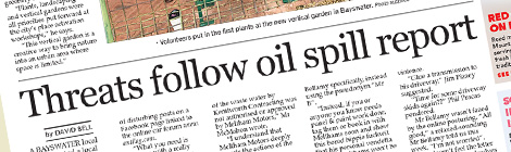 Threats follow oil spill report