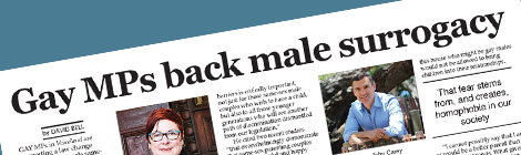 Gay MPs back male&nbsp;surrogacy