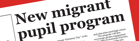 New migrant pupil&nbsp;program
