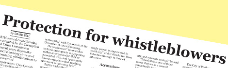 Protection for whistleblowers