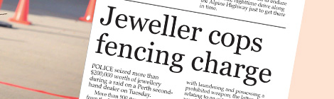Jeweller cops fencing&nbsp;charge