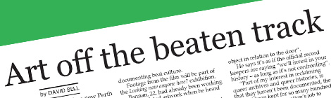 Art off the beaten track