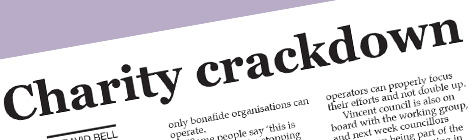 Charity crackdown