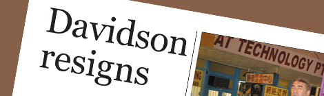 Davidson resigns