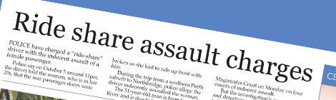 Ride share assault&nbsp;charges