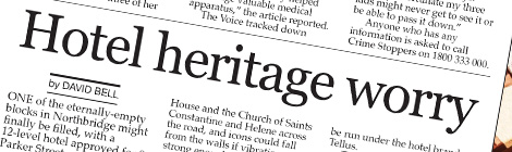 Hotel heritage worry