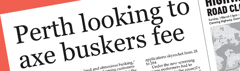 Perth looking to axe buskers fee