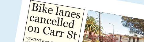 Bike lanes cancelled on Carr&nbsp;St