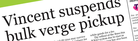 Vincent suspends bulk verge&nbsp;pickup