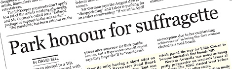 Park honour for suffragette