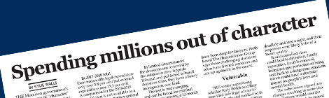 Spending millions out of character