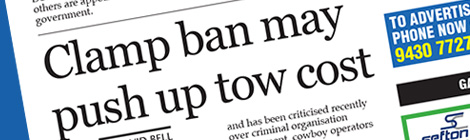 Clamp ban may push up tow cost