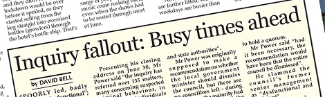 Inquiry fallout: Busy times&nbsp;ahead