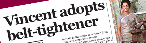 Vincent adopts belt-tightener