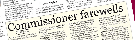 Commissioner farewells