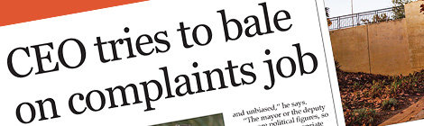 CEO tries to bale on complaints&nbsp;job