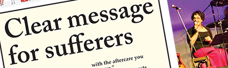 Clear message for&nbsp;sufferers