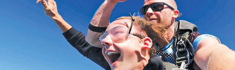 Mum’s fearless plunge