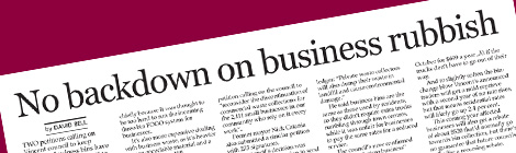 No backdown on business&nbsp;rubbish