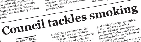Council tackles smoking