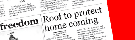 Roof to protect home coming