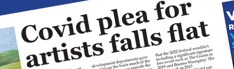 Covid plea for artists falls&nbsp;flat
