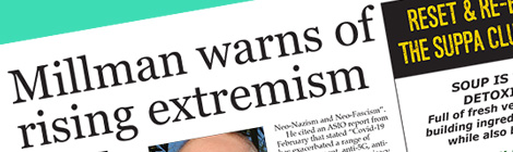 Millman warns of rising&nbsp;extremism