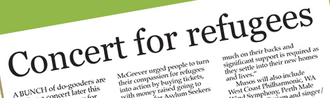 Concert for refugees