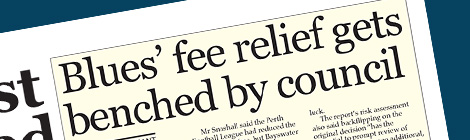 Blues’ fee relief gets benched by&nbsp;council