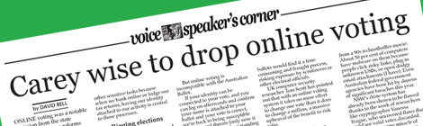 Carey wise to drop online&nbsp;voting