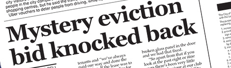 Mystery eviction bid knocked back