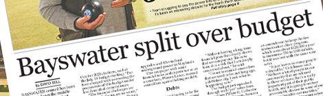 Bayswater split over&nbsp;budget