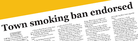 Town smoking ban&nbsp;endorsed
