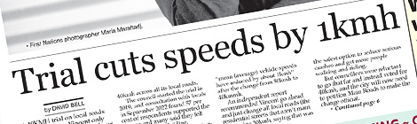 Trial cuts speeds by&nbsp;1kmh