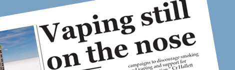 Vaping still on the&nbsp;nose