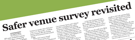 Safer venue survey&nbsp;revisited