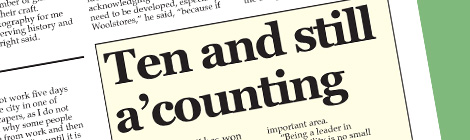 Ten and still&nbsp;a’counting