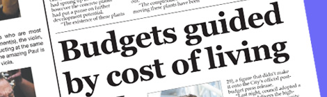 Budgets guided by cost of&nbsp;living