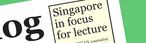 Singapore in focus for&nbsp;lecture