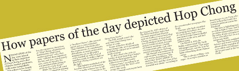 How papers of the day depicted Hop&nbsp;Chong